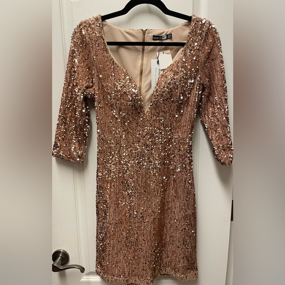 Gold sequence dress